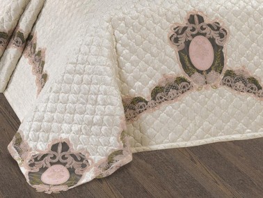 Aden Quilted Dowery Bedspread Powder - Thumbnail