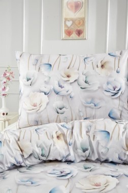 Ahu Bedding Set 3 Pcs, Duvet Cover 200x220, Pillowcase, Double Size, Self Patterned, Wedding, Daily use - Thumbnail