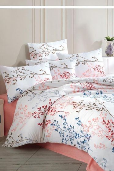 Ajda Ranforce Duvet Cover Set, Duvet Cover 200x220, Sheet 240x260, Double Size, King Size