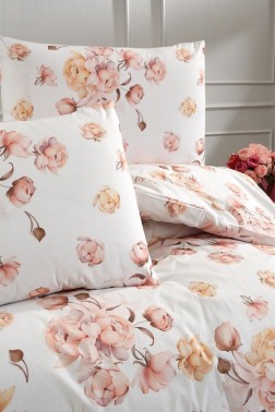 Beril Bedding Set 4 Pcs, Duvet Cover, Bed Sheet, Pillowcase, Double Size, Self Patterned, Wedding, Daily use - Thumbnail