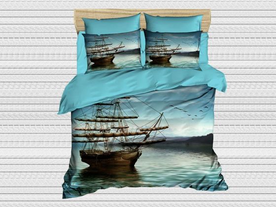 Digital Printed 3d Double Duvet Cover Set Ship