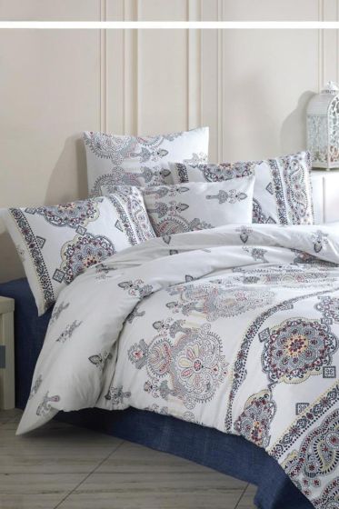 Binnur Ranforce Duvet Cover Set, Duvet Cover 200x220, Sheet 240x260, Double Size, King Size