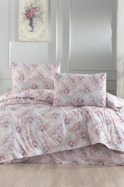 Birsen Bedding Set 3 Pcs, Duvet Cover 200x220, Pillowcase, Double Size, Self Patterned, Wedding, Daily use - Thumbnail