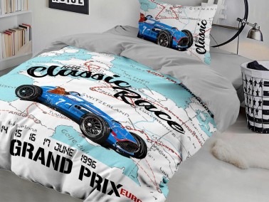 Dowry World 3D Digital Printing Single Duvet Cover Set Racing - Thumbnail