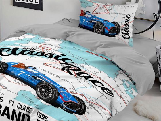 Dowry World 3D Digital Printing Single Duvet Cover Set Racing