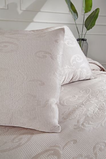 Dowry World Lale Double Bedspread - Gray