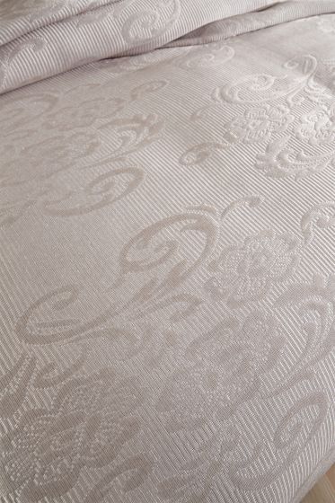 Dowry World Lale Double Bedspread - Gray