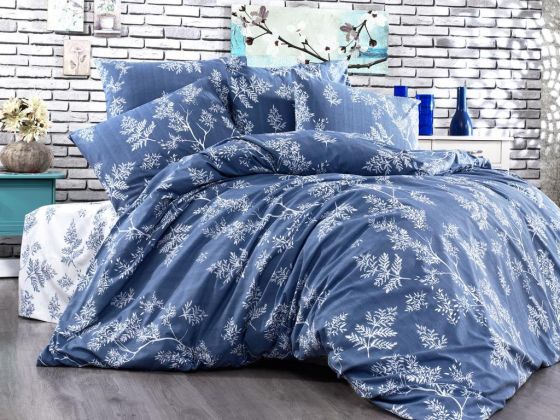 Dowry World Autumn Double Duvet Cover Set Blue