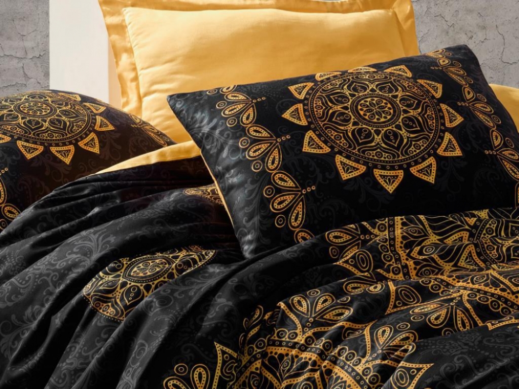 gold black duvet covers