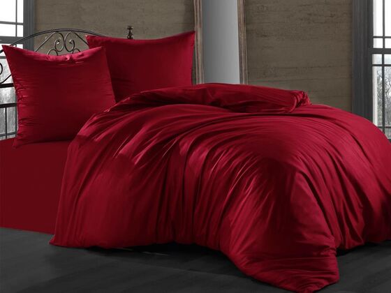 burgundy cotton duvet cover