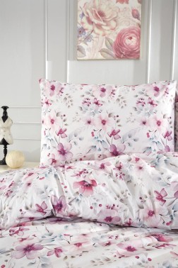 Elay Bedding Set 3 Pcs, Duvet Cover 200x220, Pillowcase, Double Size, Self Patterned, Wedding, Daily use - Thumbnail