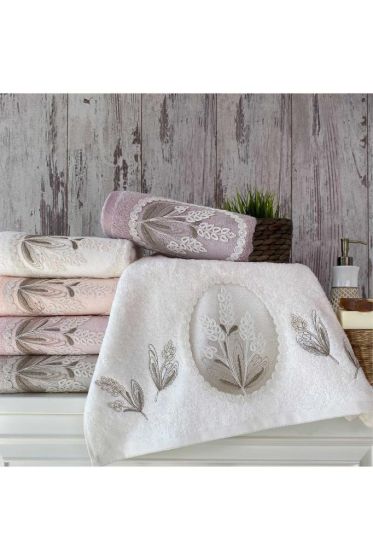 Elina Lacy 6 pcs in Set Bamboo Hand and Face Towel 50x90 Cm