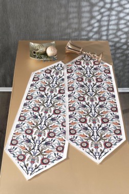 Gulsum Woven Cotton Runner Set 2pcs in Set, Runner 45x140 cm - Thumbnail