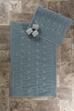 2pcs/set Grey Ultrafine Fiber Bathroom Rug Set - Plush And Soft