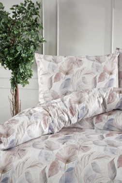 Muzeyyen Bedding Set 3 Pcs, Duvet Cover 200x220, Pillowcase, Double Size, Self Patterned, Wedding, Daily use - Thumbnail