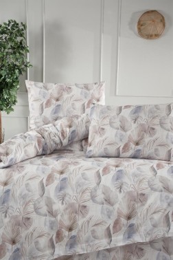 Muzeyyen Bedding Set 3 Pcs, Duvet Cover 200x220, Pillowcase, Double Size, Self Patterned, Wedding, Daily use - Thumbnail