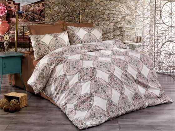 Pamir Double Duvet Cover Set Brown