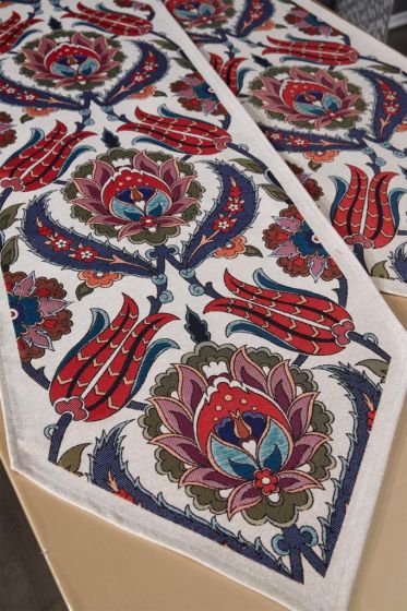 Pinar Woven Cotton Runner Set 2pcs in Set, Runner 45x140 cm