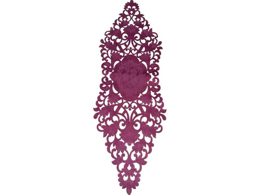 Snowdrop Lux Velvet Runner Plum - Thumbnail