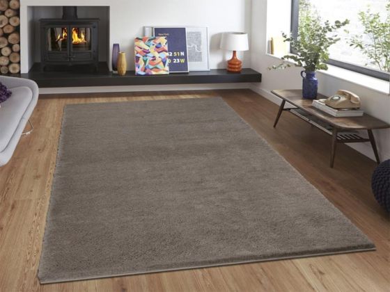 Soft Plain Carpet/Rug Rectangle 150x230 cm Beige