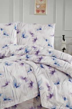 Vildan Bedding Set 4 Pcs, Duvet Cover, Bed Sheet, Pillowcase, Double Size, Self Patterned, Wedding, Daily use - Thumbnail