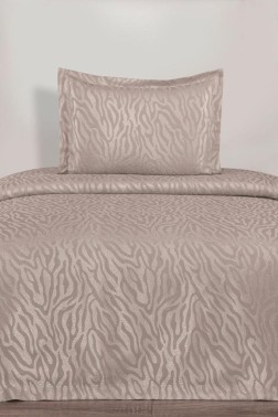 Zebra Jacquard Cotton Chenille Bedspread 170x250 cm Single Size, Queen Size, Beige - Thumbnail