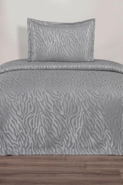 Zebra Jacquard Cotton Chenille Bedspread 170x250 cm Single Size, Queen Size, Gray - Thumbnail